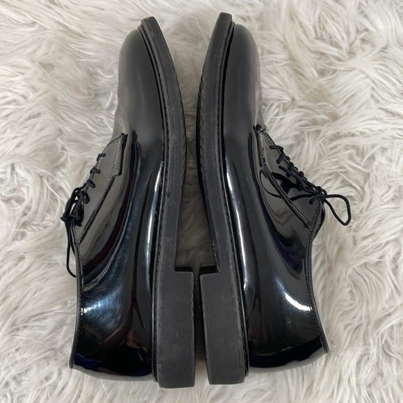 BATES LITES High Gloss Patent Leather Black Oxford Military Dress Shoes Size 8.5 - Picture 9 of 12